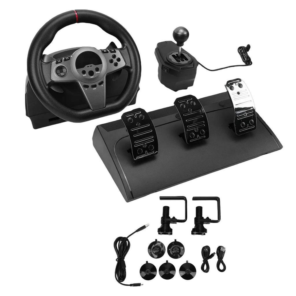 Gaming Racing Wheel 270° with Pedals for PC & Switch
